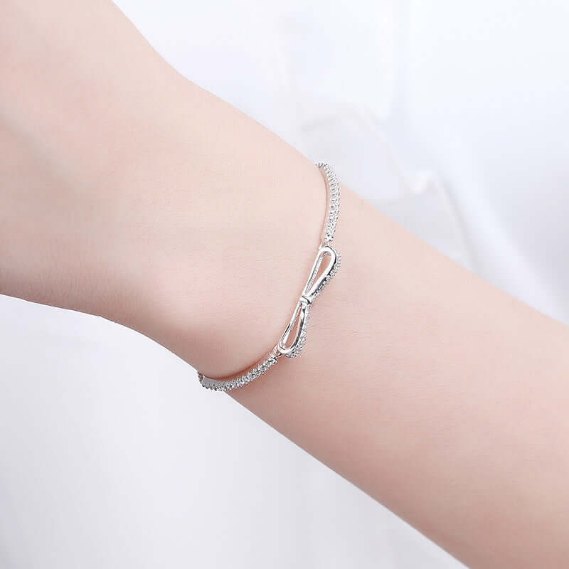  Bow Sterling Silver Bracelet for Women