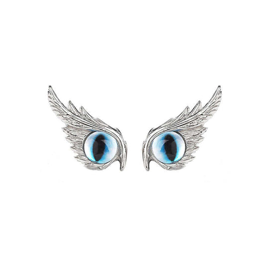 Evil Eye Sterling Silver Stud Earrings