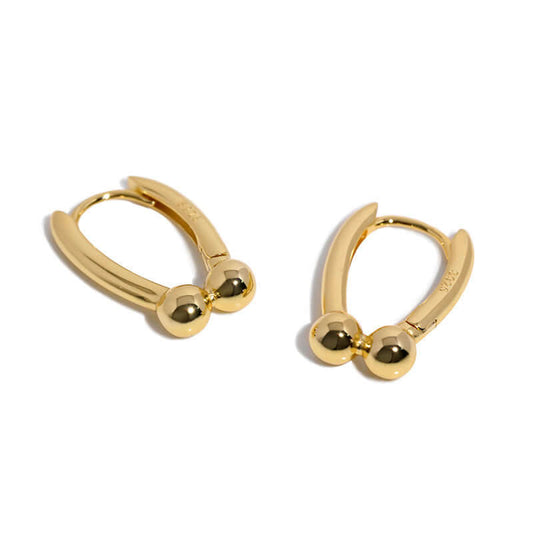 horseshoe gold hoop earrings for women