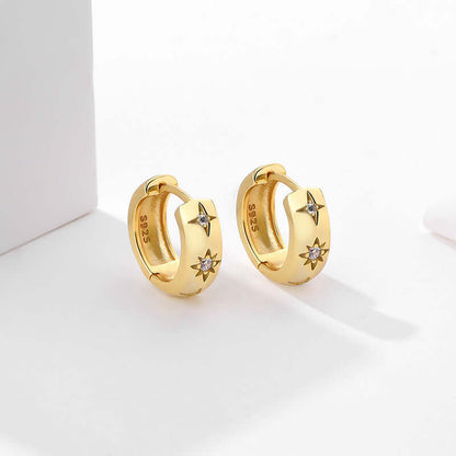 Sterling Silver Women's Gold Hoop Earrings